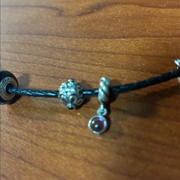 Silver and Black Charm Bracelet - Picture 4 of 9